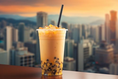 冰镇珍珠奶茶 魔豆广告素材的视觉盛宴